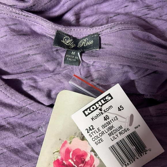 Lily Rose NWT - Womens Embroidered Top Sz MD - Picture 3 of 7